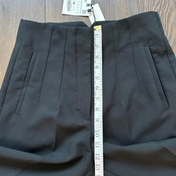 ZARA Black High Waisted Ankle Pants NWT - Picture 8 of 13